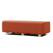 Jaxx Caya 4-in-1 Large Bed Bench, Giant Ottoman, Dining Bench, and Yoga and Massage Platform, Queen, Boucle Terra Cotta