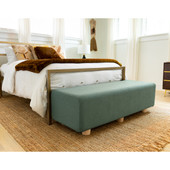 Jaxx Caya 4-in-1 Large Bed Bench, Giant Ottoman, Dining Bench, and Yoga and Massage Platform, King, Boucle Green