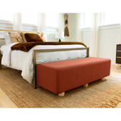 Jaxx Caya 4-in-1 Large Bed Bench, Giant Ottoman, Dining Bench, and Yoga and Massage Platform, King, Boucle Terra Cotta