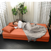 Zenzi Loveseat Twin - Convertible Couch / Twin Sleeper, Bru Smart  - Canyon Orange