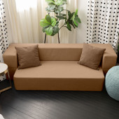 Zenzi Loveseat Twin - Convertible Couch / Twin Sleeper, Paisley Microvelvet Beige
