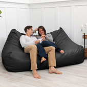 Atrium Lozia Loveseat , Tempo Vinyl - Black