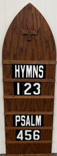 Extra Large Hymn Board with Floor Stand - Dark