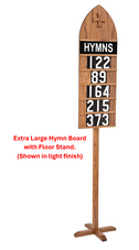 Extra Large Hymn Board with Floor Stand - Dark