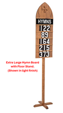 Extra Large Hymn Board with Floor Stand - Light