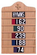 Hymn Board with Floor Stand - Light Set #1