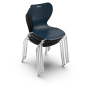 Pedagogy Gogy Chair - 12"H Polypropylene Chair with Chrome Frame