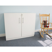 Whitney White Lockable Wall Cabinet