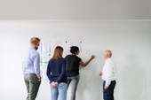 SupplyLine Magnetic Full Wall Whiteboards 4' x 8' (right)