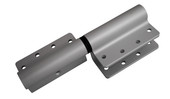 Wrap around hinge set, Right Hand In / Left Hand Out, bright aluminum dip, for 1 inch thick material
