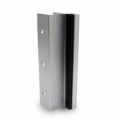 Strike and keeper, outswing, for 1 inch door and post, square edge, 6 inch, clear anodized aluminum Other Shiffler Furniture and Equipment for Schools