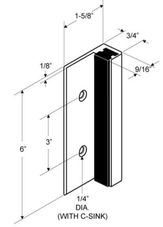 Strike and keeper 6 inch high, flat Outswing Other Shiffler Furniture and Equipment for Schools