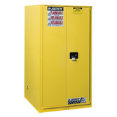 Justrite Enhanced Sliding Door Cabinet, Sliding, Self-Closing Single Door, 60-Gallon Capacity Justrite Mfg. Shiffler Furniture and Equipment for Schools