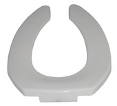 Heavy Duty Solid Plastic Toilet  seat - Elongated Bowl Style - White