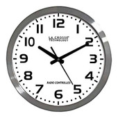 Buy La Crosse Atomic Analog Wall Clock, Brushed Metal Frame, 16