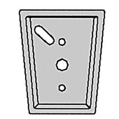 Hallowell/List/Art Metal Single Point Recessed Cup, Old Style, includes rivet Hallowell Shiffler Furniture and Equipment for Schools