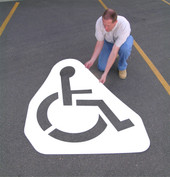 Handicap symbol stencil, Large Newstripe, Inc. Shiffler Furniture and Equipment for Schools