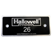 Number plate for Hallowell locker Includes (2) RV101 rivets; Specify Number sequence Hallowell Shiffler Furniture and Equipment for Schools