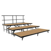 National Public Seating SCRC36HB Stage configuration include three sets of SST36HB & four sets of SPST36HB & guard rails National Public Seating Shiffler Furniture and Equipment for Schools