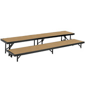 National Public Seating RS2LHB 2 Level Straight Riser 18Wx96Lx8H & 18Wx96Lx16H Hardboard National Public Seating Shiffler Furniture and Equipment for Schools