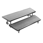 National Public Seating RT2LC 2 Level Tapered Riser 18Wx60Lx8H & 18Wx66Lx16H Carpet National Public Seating Shiffler Furniture and Equipment for Schools