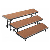 National Public Seating RT3LHB 3 Level Tapered Riser 18Wx60Lx8H & 18Wx66Lx16H & 18Wx72Lx24H Hardboard National Public Seating Shiffler Furniture and Equipment for Schools
