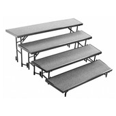 National Public Seating RT4LC 4 Level Tapered Riser 18Wx60Lx8H & 18Wx66Lx16H & 18Wx72Lx24H & 18Wx78Lx32H Carpet National Public Seating Shiffler Furniture and Equipment for Schools