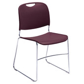 National Public Seating 8500 Series Sled Base Stack Chair w/Poly Seat & Back