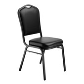 National Public Seating 9300 Silhouette Stack Chair w/ Vinyl Fabric Upholstered seat & back, Set of 4