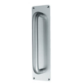 3.5x15 Pull Plate w/10" Handle, B26D Satin Chromium Finish Allegion Shiffler Furniture and Equipment for Schools