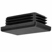 Flat Table/Chair Leg Cap - Rectangular, Fits 1-3/8"L x 5/8"W O.D. Tubes, for 16 to 18-Gauge Tubing, Nylon Base, Black