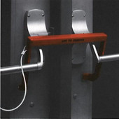 Door Security Latch, Includes Cable Lock - fits Double Door with Mullion, center post, 12-1/4"W x 2-3/4"D Security Latch Shiffler Furniture and Equipment for Schools