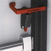 Door Security Latch, Includes Cable Lock & Holster - fits Single Door, Right Handed, 8-1/2"W x 5-1/4"D Security Latch Shiffler Furniture and Equipment for Schools