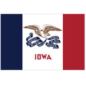 Iowa State Flag - 6'W x 4'H, Outdoor Nylon Eder Flag Mfg. Shiffler Furniture and Equipment for Schools