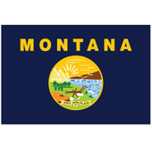 Montana State Flag - 6'W x 4'H, Outdoor Nylon Eder Flag Mfg. Shiffler Furniture and Equipment for Schools