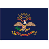 North Dakota State Flag - 6'W x 4'H, Outdoor Nylon Eder Flag Mfg. Shiffler Furniture and Equipment for Schools