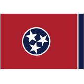 Tennessee State Flag - 6'W x 4'H, Outdoor Nylon Eder Flag Mfg. Shiffler Furniture and Equipment for Schools