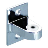 Top hinge for square edge pilaster Flat mount; chromed zamak AMPCO Products Shiffler Furniture and Equipment for Schools