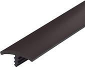 1-1/8" Flat face PVC T-molding; .140-.150 insert; Black; 250' roll