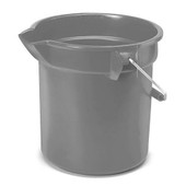 Brute 10 Qt. Round Bucket, Gray Newell Rubbermaid Shiffler Furniture and Equipment for Schools