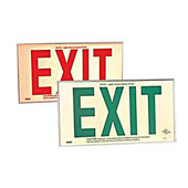 7-1/2"H x 13"W Exit sign, photoluminescent Accuform Signs Shiffler Furniture and Equipment for Schools