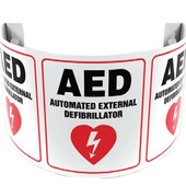 RE-Plastic Curved Project AED Automated External Defibrillator, 6" Accuform Signs Shiffler Furniture and Equipment for Schools