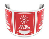 RE-Plastic Curved Project Fire Alarm, 12" Accuform Signs Shiffler Furniture and Equipment for Schools