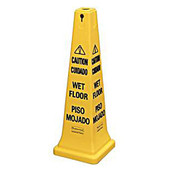 36" Safety Cone with Multi-Lingual CAUTION, WET FLOOR Imprint Newell Rubbermaid Shiffler Furniture and Equipment for Schools