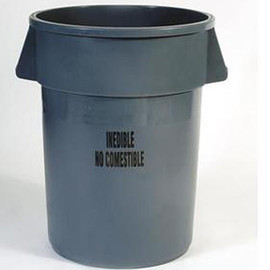 BRUTE 44-gal Vented Trash Bin - Black Newell Rubbermaid Shiffler Furniture and Equipment for Schools