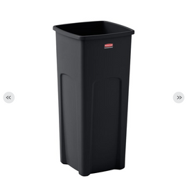 Untouchable 23 Gal Square Waste Container, Black
