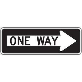 12"W x 36"H One Way Arrow, right Accuform Signs Shiffler Furniture and Equipment for Schools