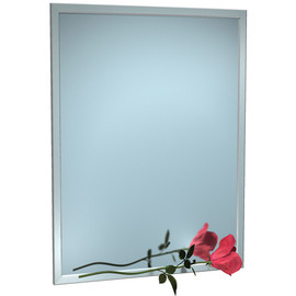 ASI 0600 Series Plate Glass Mirror with Stainless Steel Inter-Lok Angle Frame - 30"W x 36"H American Specialties Inc. Shiffler Furniture and Equipment for Schools