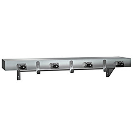 Shelf / Utility Hook & Mop Strop w/ Drying Rod (3 Hooks, 4 Holders) 36 in. American Specialties Inc. Shiffler Furniture and Equipment for Schools
