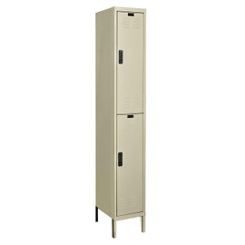 Hallowell DigiTech Electronic Locker Complete, 12"W x 12"D x 78"H, 729 Parchment - Double Tier, 1 Wide, Assembled Hallowell Shiffler Furniture and Equipment for Schools